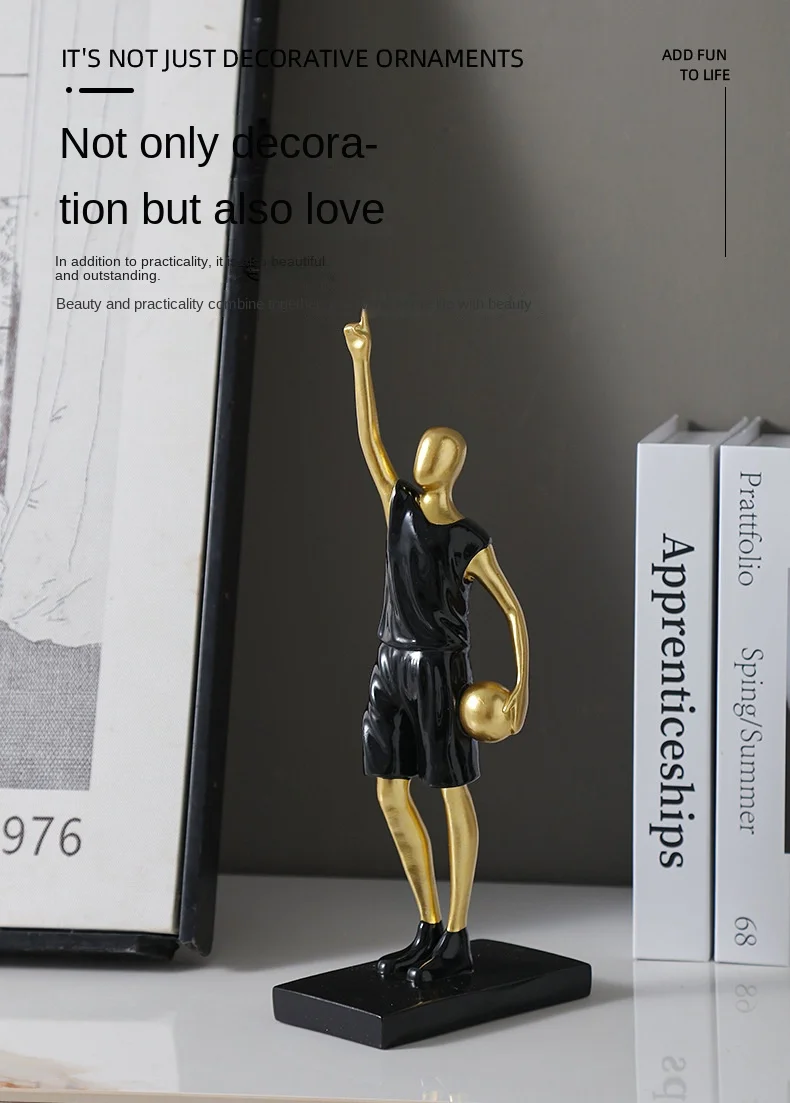 Simple Basketball Player Resin Statue