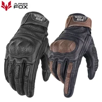Gants de Moto en cuir perforé rétro d'été pour hommes et femmes, gants de motard de Motocross à doigt complet, équipement de Moto M-XXL 1