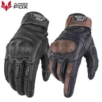 Retro Leather Motorcycle Gloves 1
