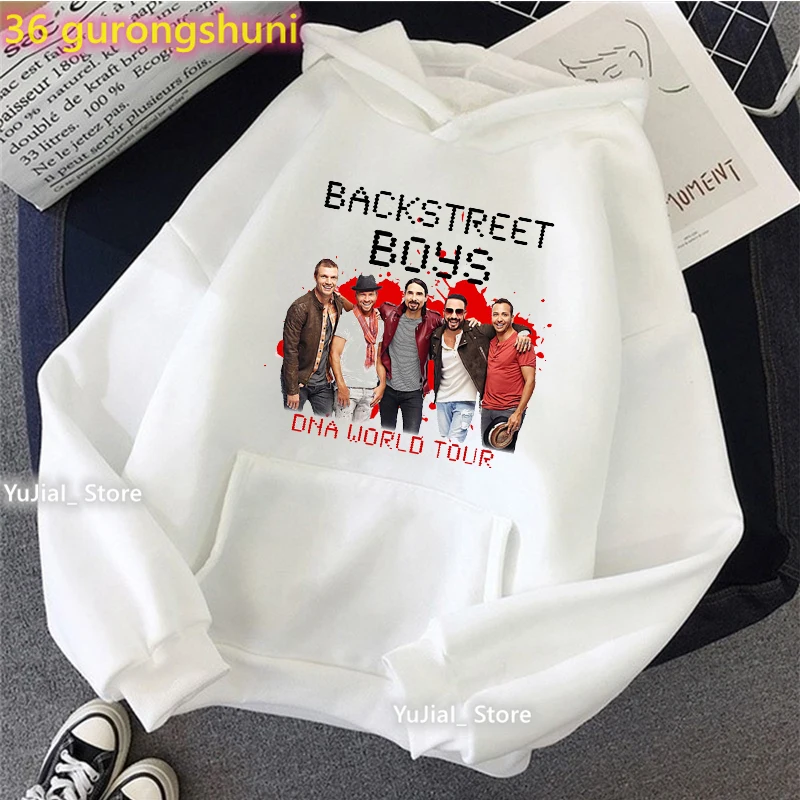 Backstreet Boys Dna World Tour 2022 Graphic Print White/Gray/Pink Cap Hoodies Women Harajuku Fashion Sweatshirt Femme Tops поп iao backstreet boys in a world like this coloured