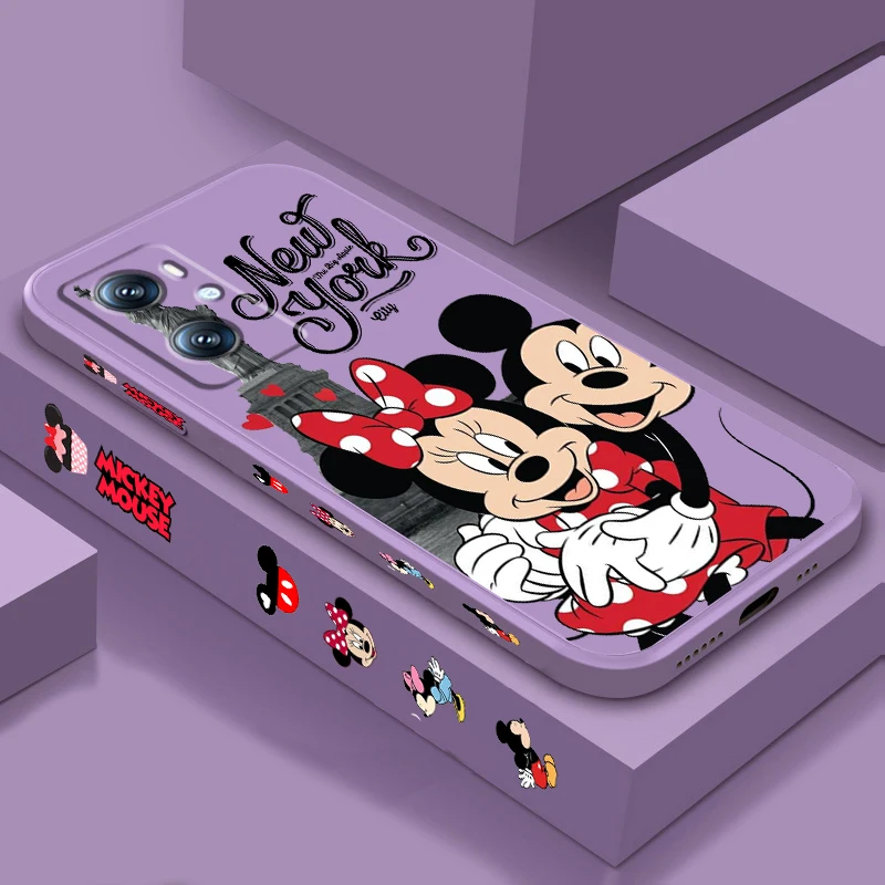 Disney Minnie Mickey London Liquid Left Rope Per Oppo Find X6 X5 X3 A98 A96 A94 A93 A77 A76 A74 A72 A57 A53 A16 5G Tpu