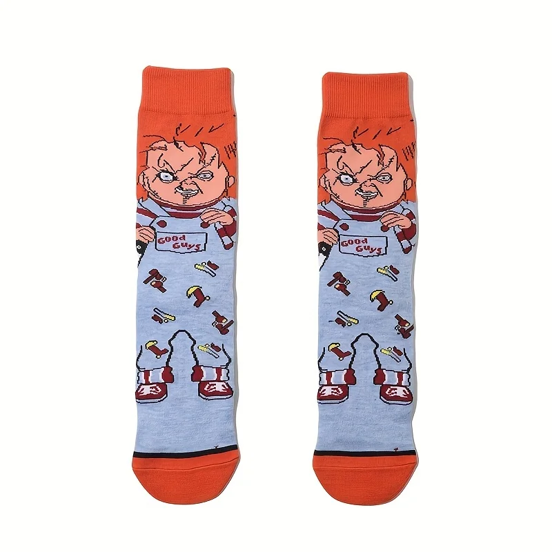 10 pairs Men's Cartoon Anime Cute Funny Cotton Socks