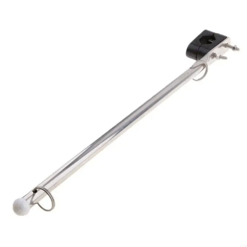 Marine Poles Holder Boat Poles Stainless Steel Rails Mounted Adjustment Plastic Clip Rustproof for Boat Yacht Car