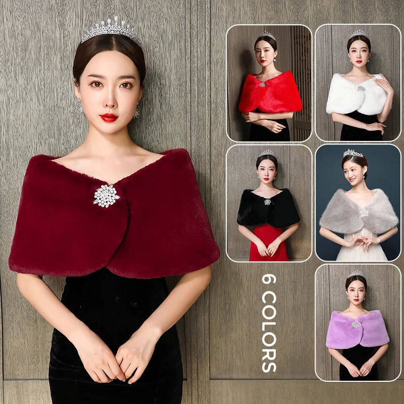 Robe Manteau à Manches Longues Et Col Rond En Fausse Fourrure Pour Petite Fille, Cardigan De Mariage, Adolescente, Princesse, Fleur, Cape, Boléro, Châle, Veste Confortable, Tendance, Automne Et Hiver