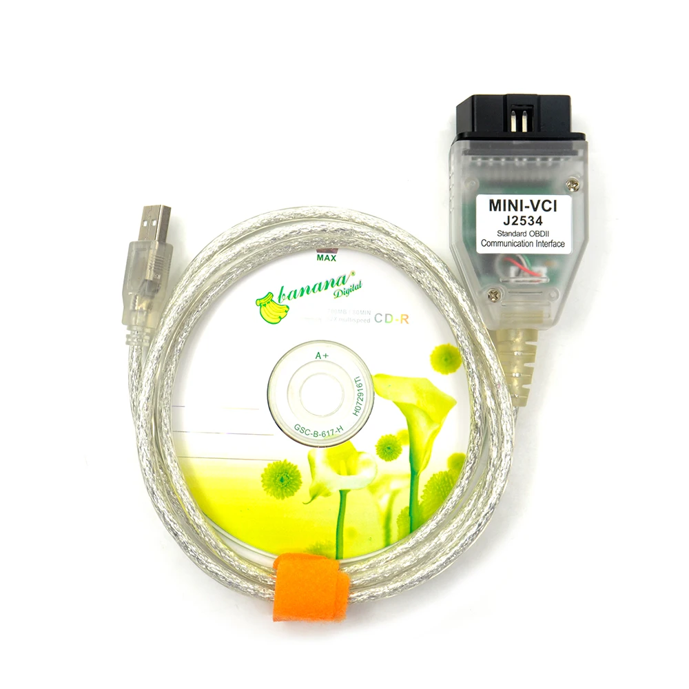 V15.00.028 Per Toyota Mini Vci J2534 Con Ftdi Ft232Rl Obd Obd2 Strumento Diagnostico Per Auto Cavo Scanner Automatico Tis Techstream Mini Vci