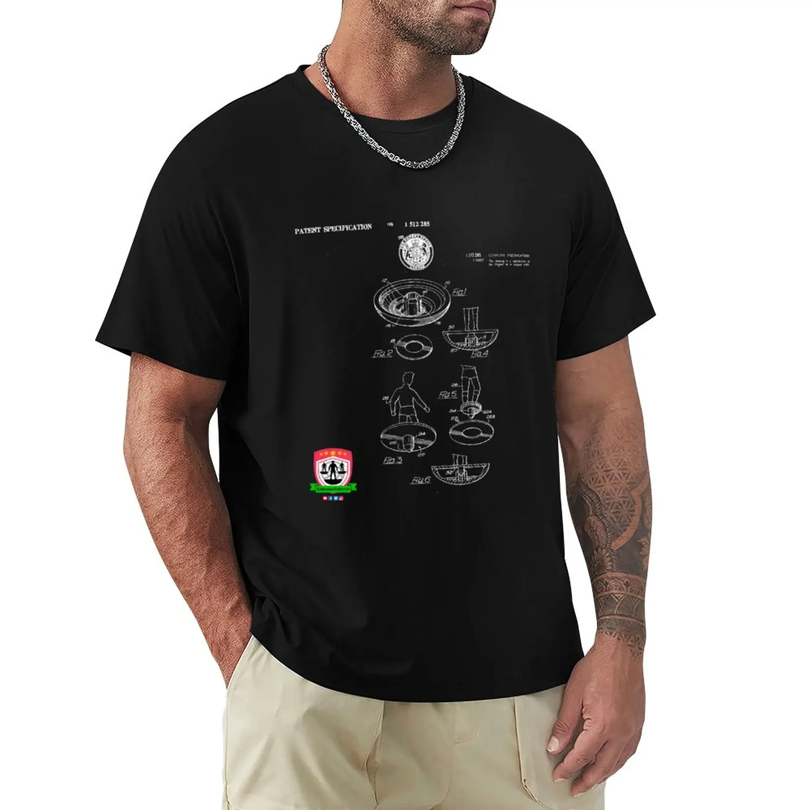 Subbuteo Patent (White Detail) T-Shirt Anime Clothes Abbigliamento Vintage Hippie Clothes Magliette Da Uomo