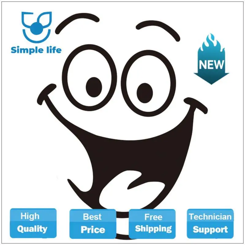 Modern Sit Light Easy Installation Smile Face Sticker Home Decor Must-Have Night Light Eye-Cattura Toilet Sticker Colorato