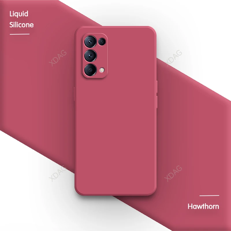 Luxurious Liquid Silicone Pure Color Back Cover - Straight Edge Phone Case