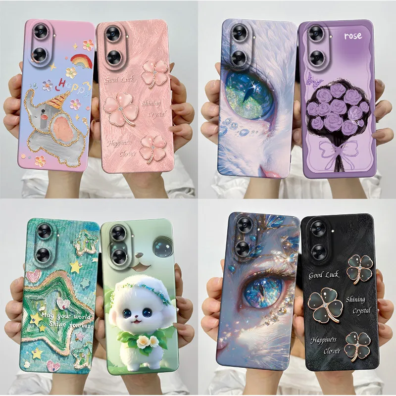 Aesthetic Flowers Silicone Soft Protective Phone Case