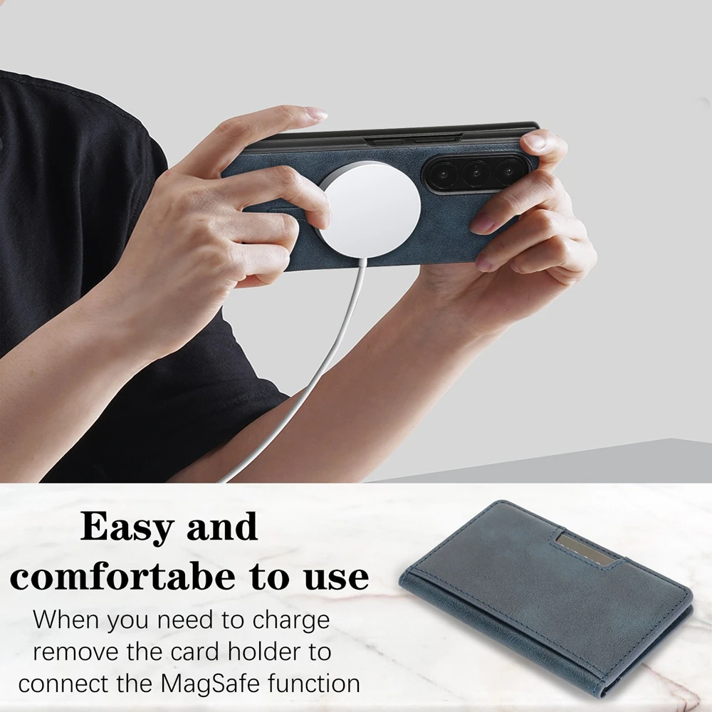 Magnetic 2-in-1 Phone Case with Card Slots, Kickstand & Wireless Charging Compatibility
