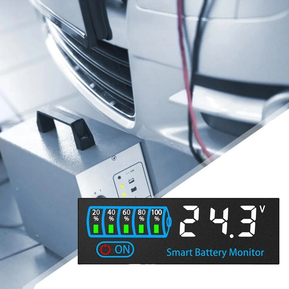 DC7-55V Battery Level Indicator 12V 24V 36V 48V 18650 Lipo Lithium Battery Capacity Board Voltage Charging Tester LED Display