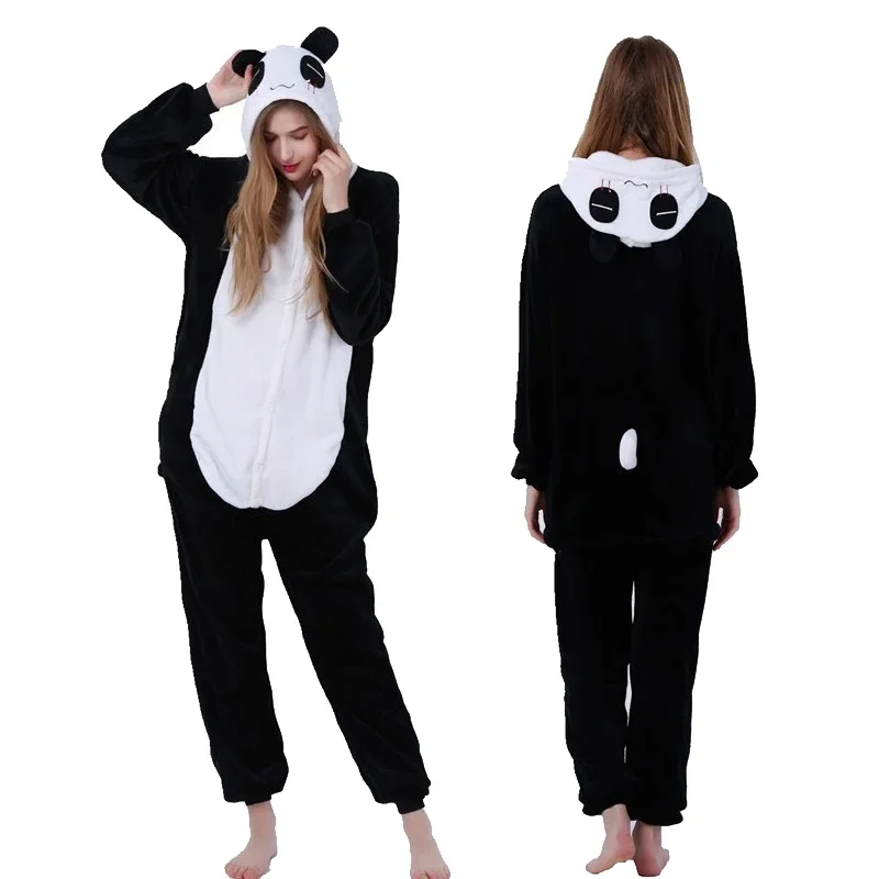 Adults Animal Onesies Unicorn Kigurumi Pajamas Sleepwear Women Men Winter Unisex Panda Costumes Kids Cartoon Flannel