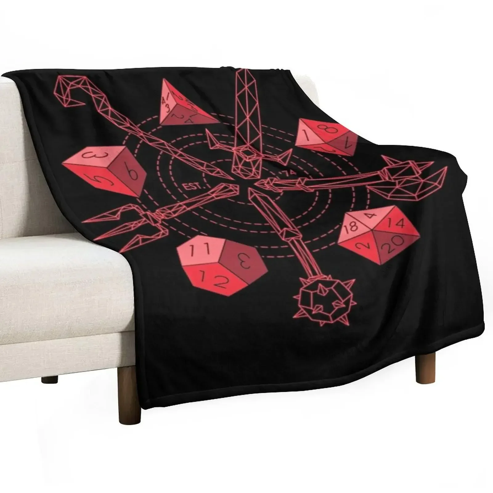 

Roleplayer - Choose Your Red Weapon Throw Blanket Moving Cute Plaid Retros blankets ands Blankets