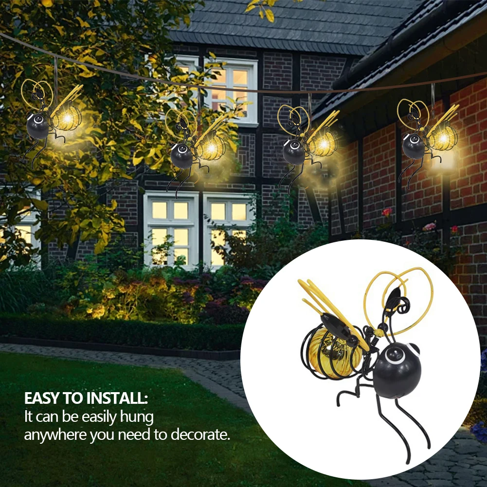 Solar Hanging Bee Light 3