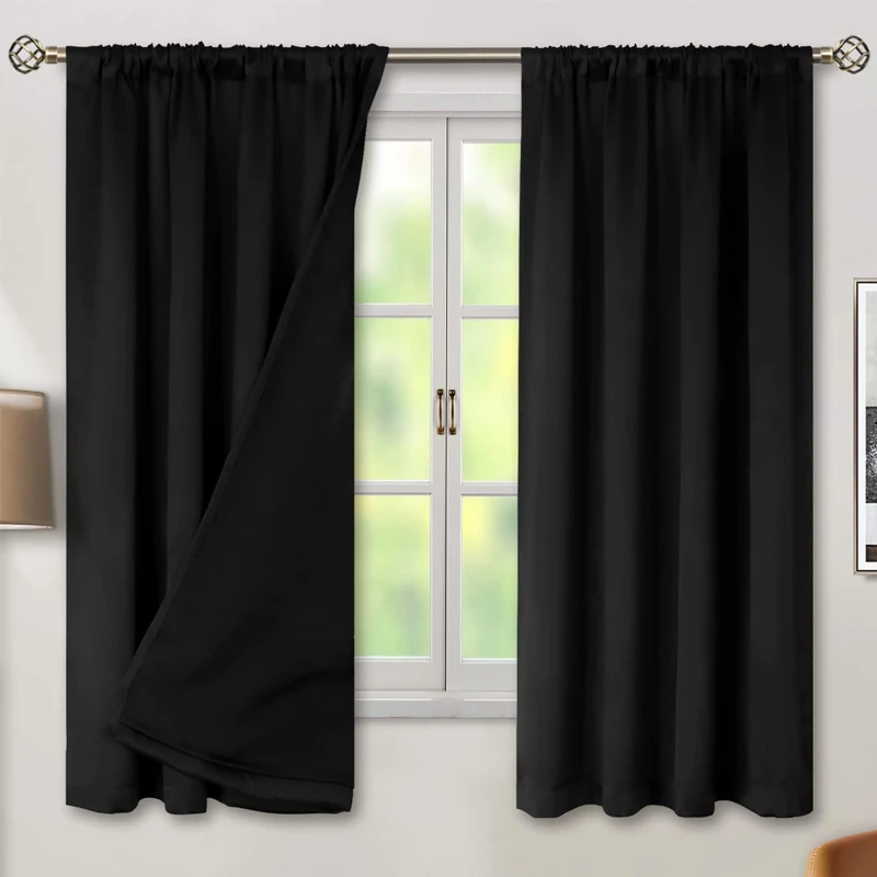 1/2PC Modern 100% High Shading, Waterproof And Insulated Indoor And Outdoor Curtains And Door Curtains 4