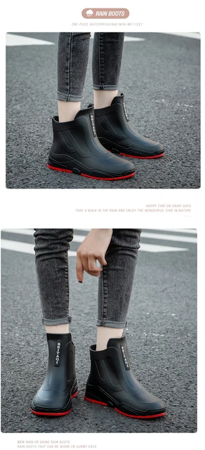 Rain Boots For Men Men's Rain Boots Waterproof Shoes Fishing