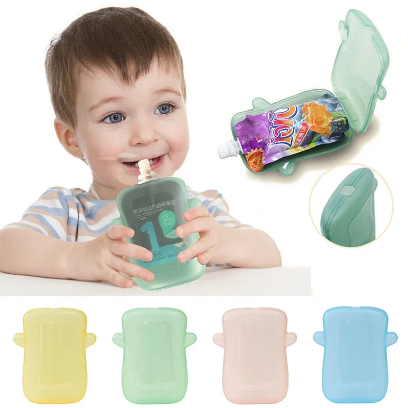 Convenient Food Pouch Holder Mess-Free Snack Pouch Holder Toddler Food Squeezer PP Bag No More Spills or Squeezes food pouch