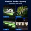 1pc Solar Spot Lights Outdoor, Adjustable Auto Lights, Landscape LED Lighting Ground Light for Garden Pool Tree Pond and Yard 3