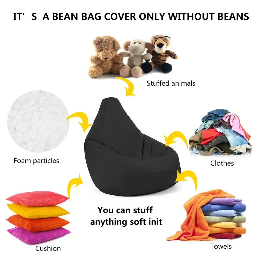 Lounge Bean Bag Home Soft Lazy Sofa Single Adult Kids Seat Chair Furniture Cover bean bag chair