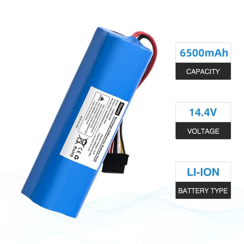 Aleaivy Kompatibel mit Cecotec Conga 5090 5490 6090 7090 Roboter-Staubsauger-Akku, 14,4 V, 6500 mAh, Ersatzakku mit hoher Kapazität – Detail 7
