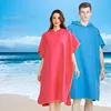 110x90cm Quick Dry Bathrobe Adult Surf Poncho Change Towel Microfiber Wearable Beach Towel Swimming Hooded Absorbent Bathrobe 3