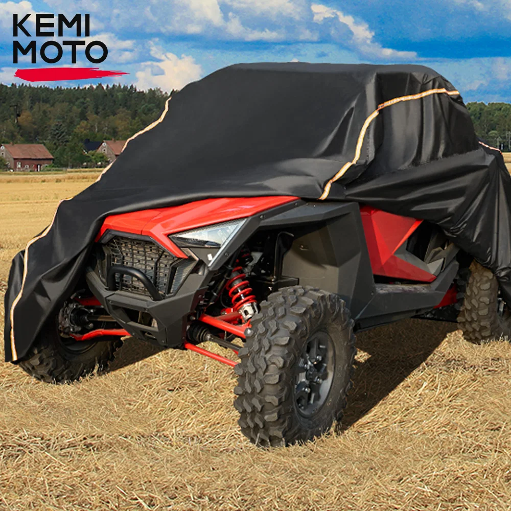 KEMIMOTO UTV 210D Utility Vehicle Storage Cover Compatible with Polaris RZR PRO XP, RZR PRO R for Can-Am for Kawasaki 2-Seats