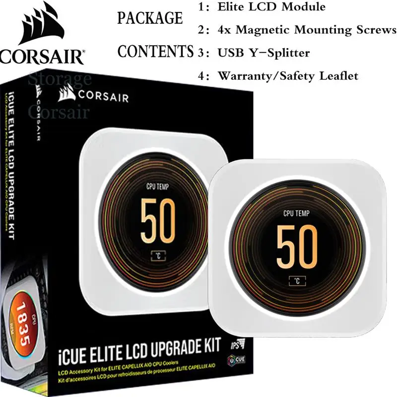 

Лучший кулер для процессора CORSAIR iCUE ELITE, комплект для обновления ЖК-дисплея-белый