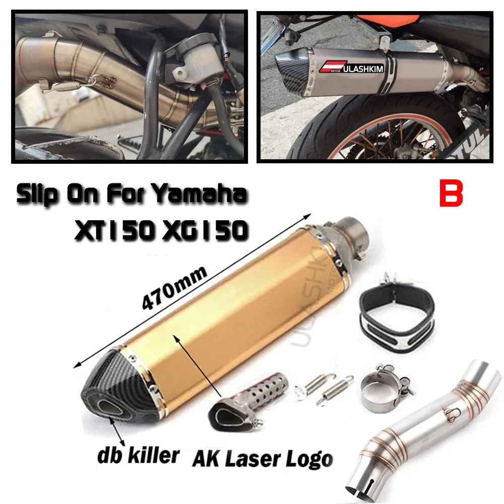二輪車 エキゾーストサイレンサー センターマニホールド 滑り止め Yamaha zf fz1 fz1s 2001-2005 汎用エキゾーストサイレンサー センターマニホールド 125-380 51mm