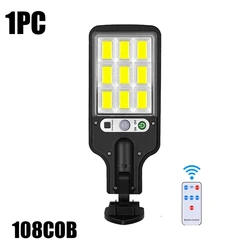 Outdoor Solar Street Lamp with Motion Sensor and Waterproof Design for Garden and Patio Lighting (Pack B 1PCS)