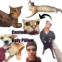 Customized Pet Portrait Plush Pillow for Holidays and Special Occasions (Image customization)