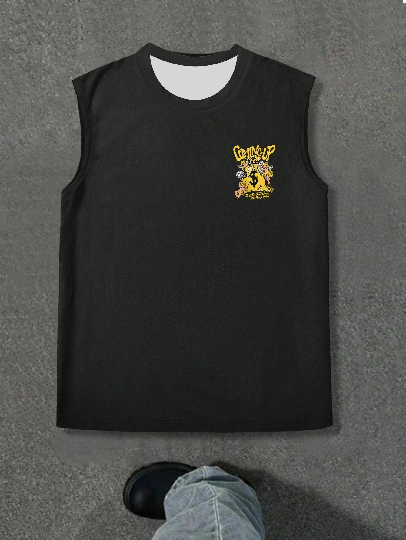 Men's Black Sleeveless T-Shirt Casual Sports Vest For Summer Basketball Jersey Basketball Training Clothing Adult Children Tee