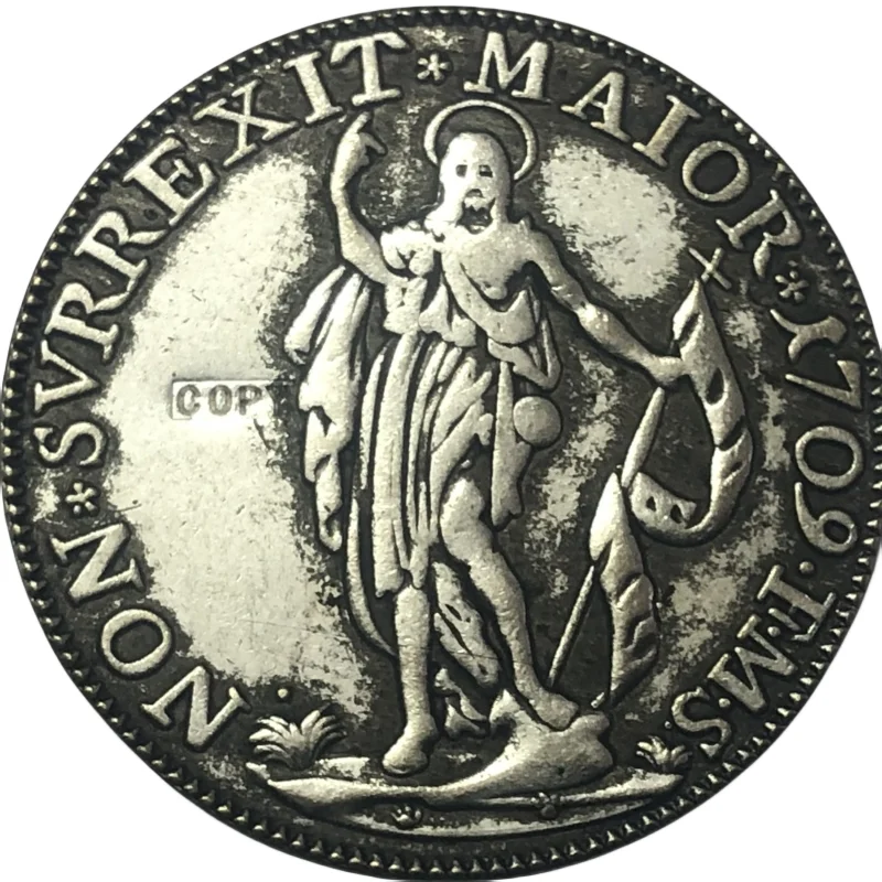 1709 Repubblica Di Genova (Stati Italiani) Moneta Da Copia Placcata In Argento Da 4 Litri