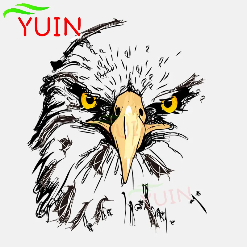 Eagle Eye Sharp Observation Car Sticker Cartoon Style Art Applique Fashion PVC  Decoration Accessories Waterproof Decal 16*13cm yuin personalized car sticker unique raven decals fashion pvc bumper decoration accessories accessories waterproof decal 16 13cm