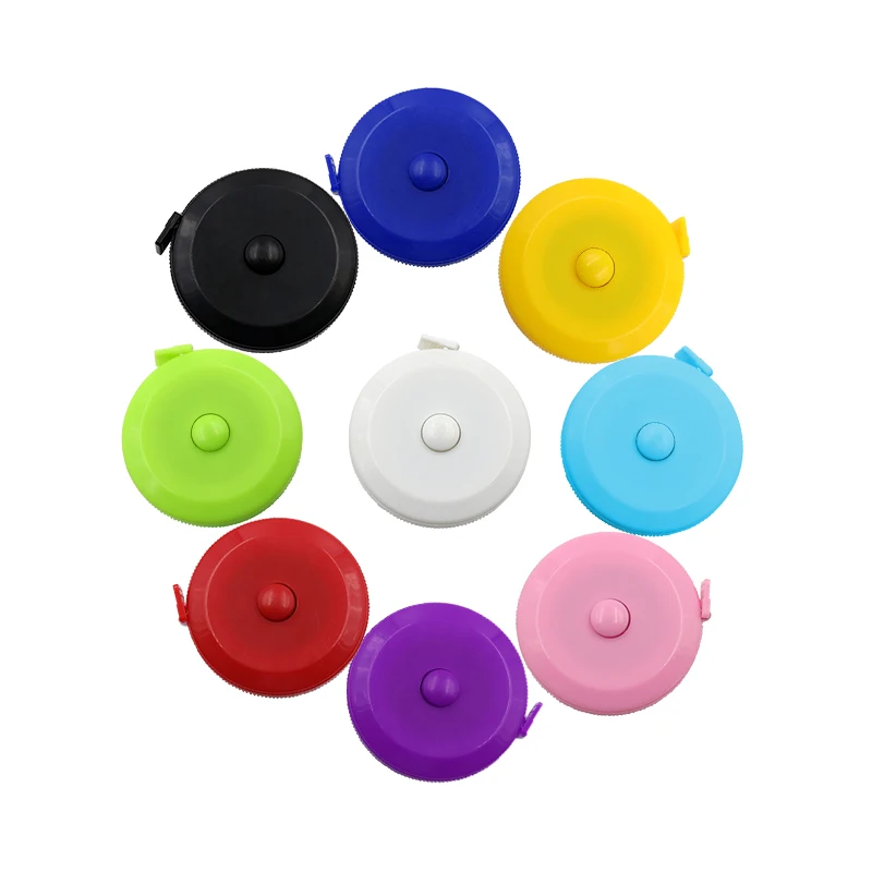Pocket Plastic Round Tape Measure Tapeline Tape Measure Ruler Sewing Tool Mini 1.5m Gadget Ruler Band tape measure measuring tape measuring ruler