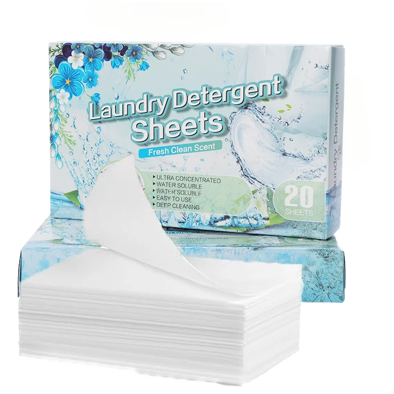 Space-Saver Laundry Detergent Sheets Deep Cleaning Fresh Scent Home Dorm Travel All Washers Hand Wash