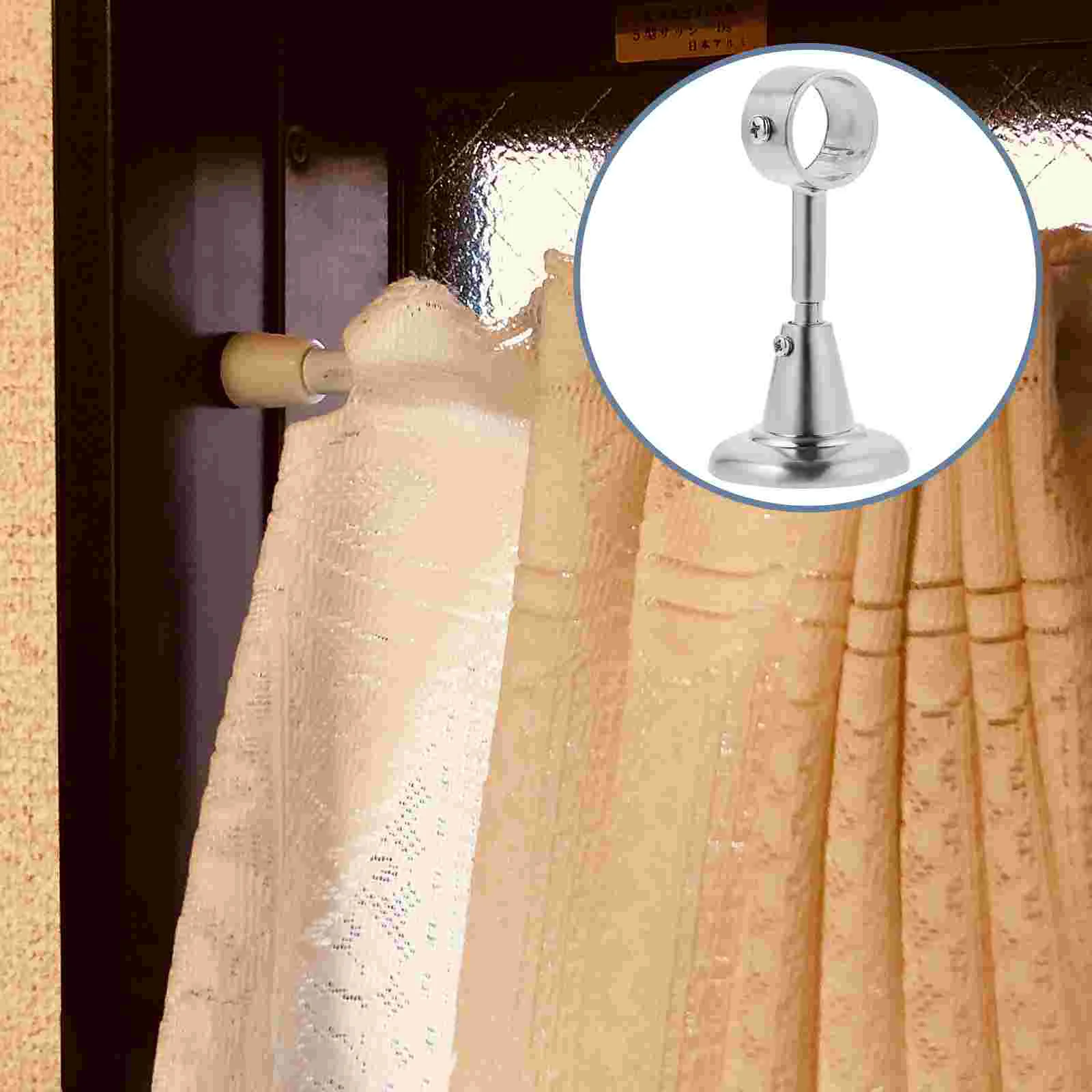 

28mm Window Curtain Drapery Rod Holders Aluminum Alloy Rome Pole Ceiling Mount Bracket Support Rack Shelf