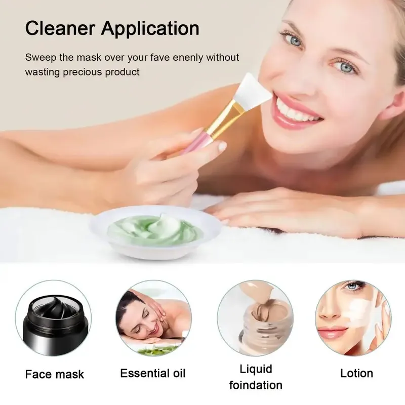 makeup brush set makeup brush facial mask brush makeup tool set makeup tool Professional Silicone Mask Brush Candy Color Facial Mud Soft Tip Applicator Making Tools Face Mask Glue Brush DIY Makeup
