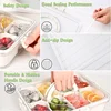4/8 Grids Food Divided Serving Tray with Lids Portable Fruits Nuts Candy Spice Refrigerator Storage Box Snack Food Container 4