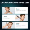 KENSEN S1 Electric Shaver Body Hair Trimmer for Men 2 in 1 Professional Shaver Razor Nose Hair Beard Trimmer Shave Razor MEG-578 4