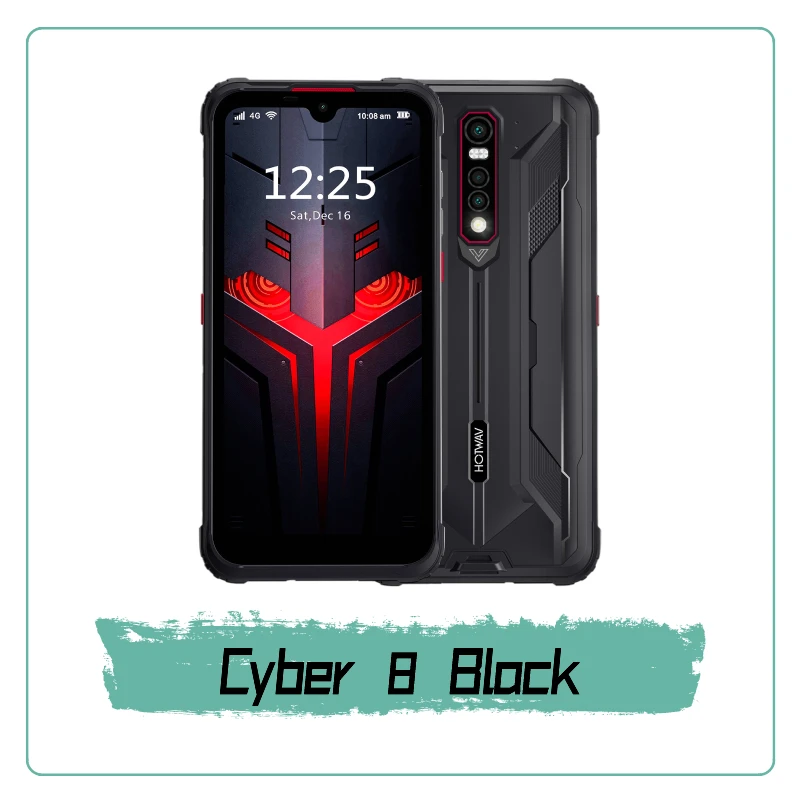 HOTWAV CYBER 8 Global Version Mobile Phone 4GB 64GB Waterproof 8280mAh 16MP Camera 6.3 Inch NFC Android 11 Rugged Smart Phone waterproof unlocked cell phones Android Phones