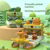 Crocodile Table Games, Score Shooting Target Kids Desktop Party Game, Parent-child interaction, Cartoon Pinball Shooting Machine 3