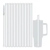 6Pcs Replacement Straws With Brush Compatible For Stanley 40oz Tumbler Plastic Clear Reusable Travel Tumbler Ice Cup Straw Kits 3