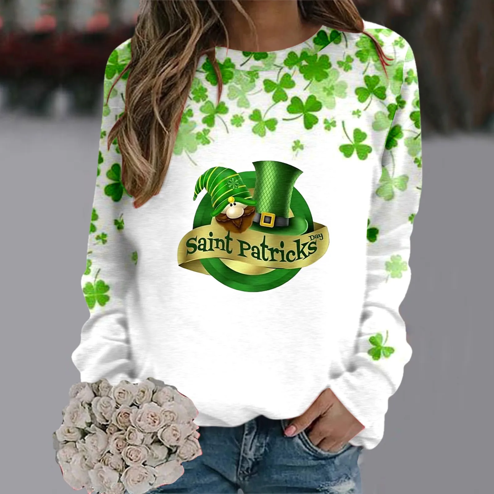 

Fashion Tunic Sweatshirts For Women Women's Crew Neck Sweatshirt Long Sleeve Cute Top Loose Pullover Womens Light Jacket