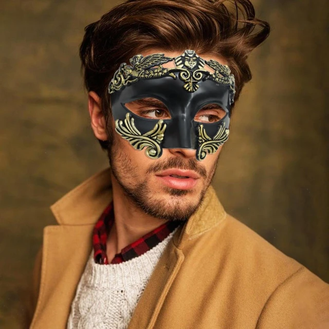 1pcs Masquerade Mask For Men - Venetian Half Face Mask For