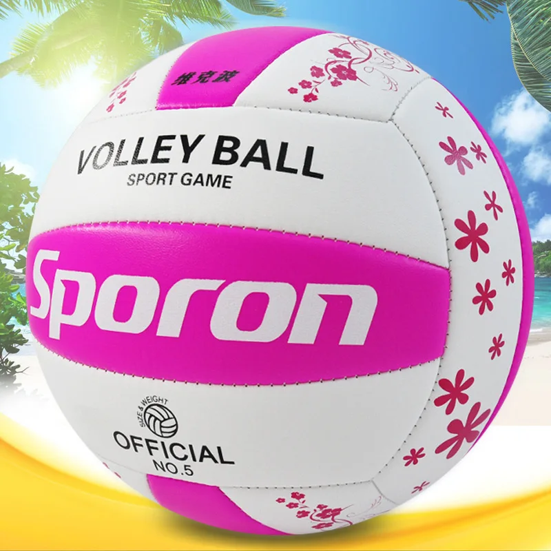 

PVC Soft Volleyball Machine Seam Explosion Proof Indoor Outdoor Training Ball High Bouncy Adults Sand Beach Game Volleyball