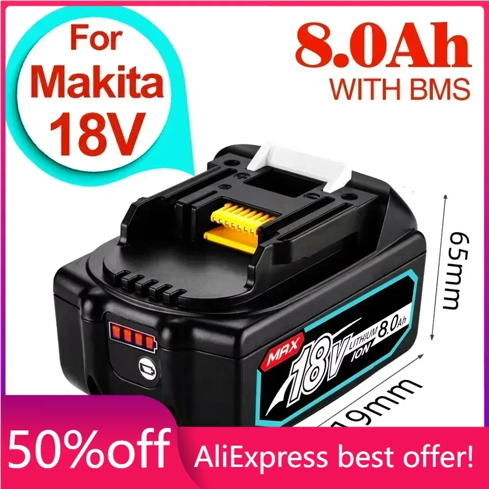 

2023 Upgraded 18V Makita BL1860 BL1850B BL1850 BL1840 BL1830 BL1820 BL1815 LXT-400 Replacement Lithium Battery