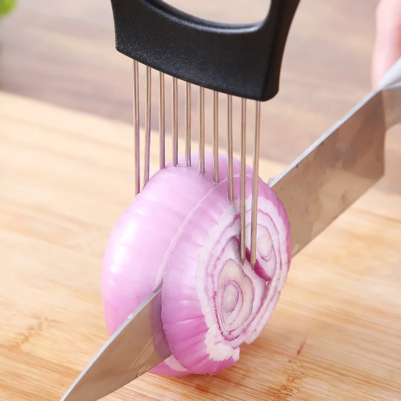 Dropship Stainless Steel Onion Holder Slicer Onion Needle For