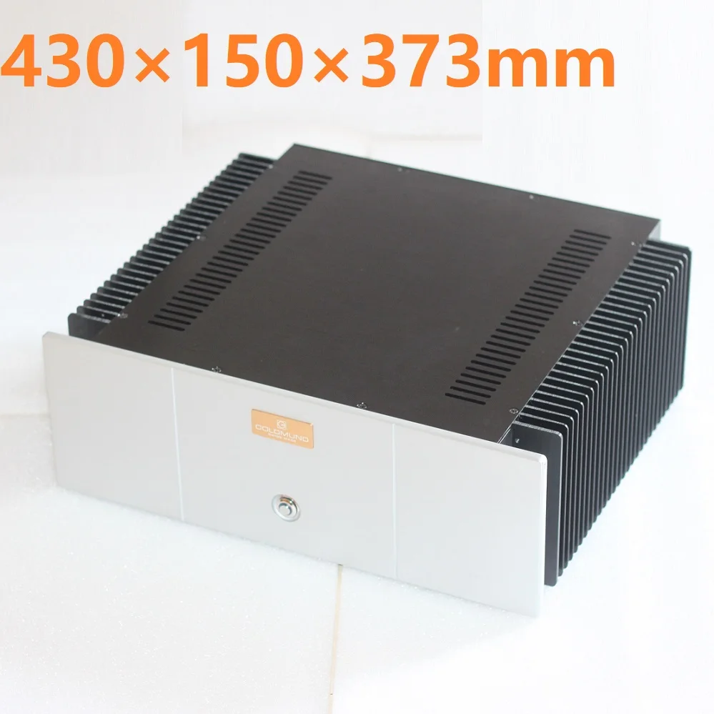 W430 H150 D373 Anodized Aluminum Class A Tube Amplifier Chassis DIY