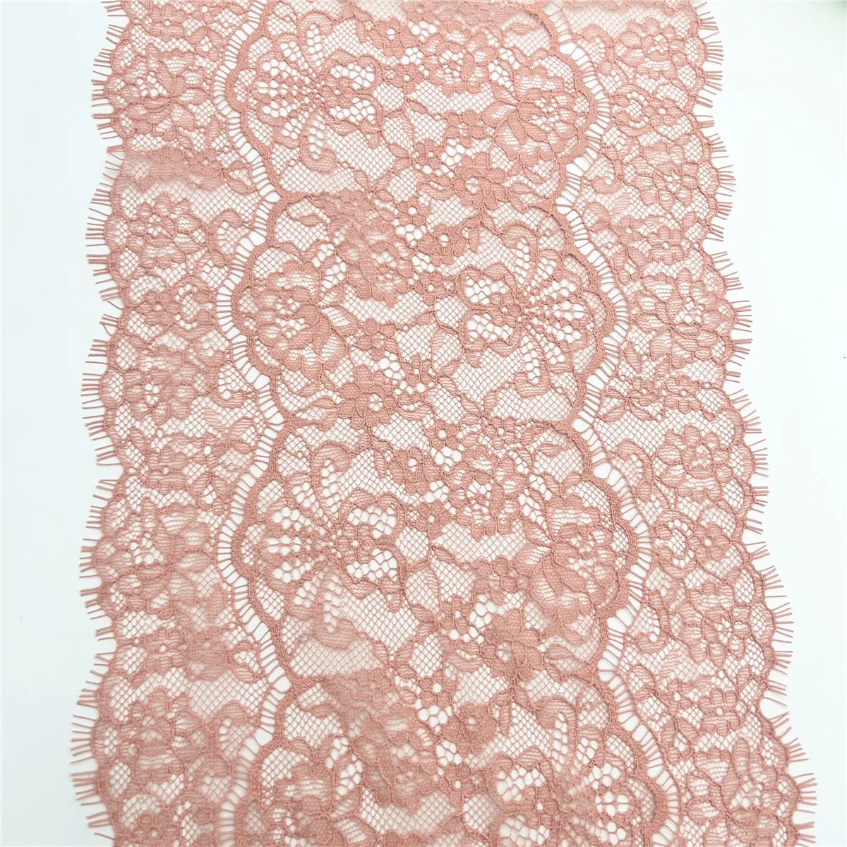 3y/lot Width 22cm Pink Skin Underwear Lace Eyelash Trim Lingerie Sewing Craft DIY Apparel Fabric Bra Lace Non-Elastic 3