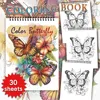 30 Sheets Adult Spiral Colouring Book, 11.2x 8.3 inches 100gsm Thick Paper, Perfect for Back to School Gifts, Halloween Gifts 3